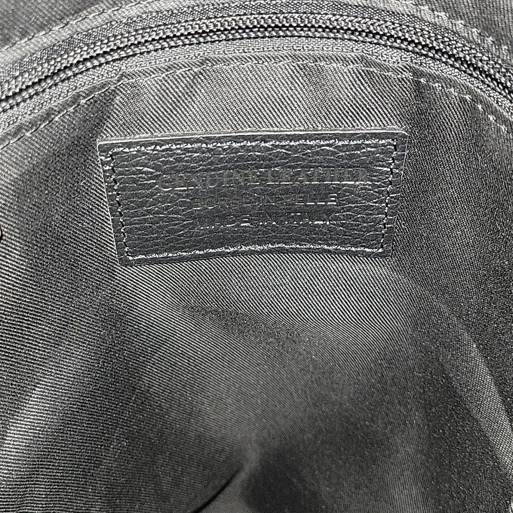 Unicai Firenze Black Pebble Leather Backpack Bag